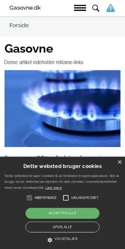 Anteprima del sito Gasovne, media di Danimarca per articoli sponsorizzati