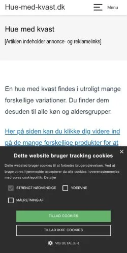 Anteprima del sito Hue Med Kvast, media di Danimarca per articoli sponsorizzati