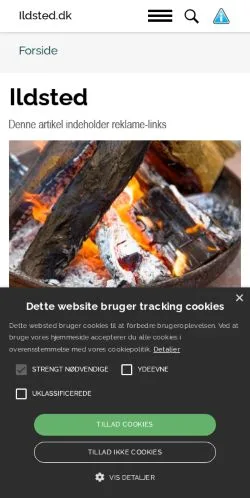 Voorbeeld van de site Ildsted, medium uit Denemarken voor gesponsorde artikelen
