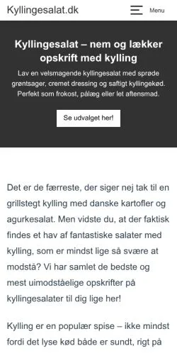 Anteprima del sito Kyllingesalat, media di Danimarca per articoli sponsorizzati