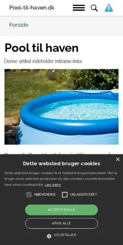 Podgląd witryny Pool Til Haven, medium z kraju Dania do artykułów sponsorowanych