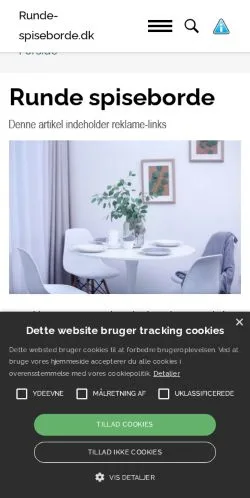 Anteprima del sito Runde Spiseborde, media di Danimarca per articoli sponsorizzati