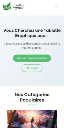 スポンサード記事向けのフランスメディア、Tablette Graphique FRのサイトプレビュー