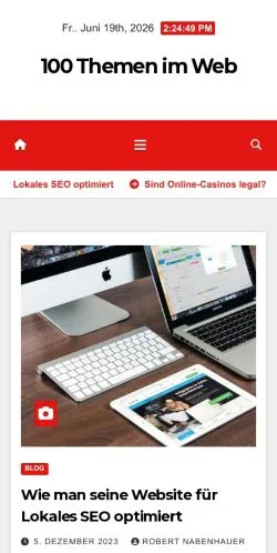 Pré-visualização do site 100 Themen im Web -, meio de Alemanha para artigos patrocinados