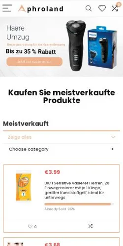 Aperçu du site Aphroland, média de Allemagne pour articles sponsorisés