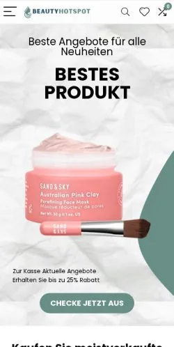 Podgląd witryny Beautyhotspot, medium z kraju Niemcy do artykułów sponsorowanych
