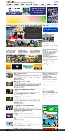 Förhandsvisning av webbplatsen DKL24, medium i Polen för sponsrade artiklar