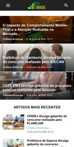 Forhåndsvisning af Homepage, medie fra Brasilien til sponsorerede artikler