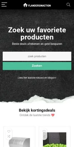 Podgląd witryny Flandersinaction, medium z kraju Belgia do artykułów sponsorowanych
