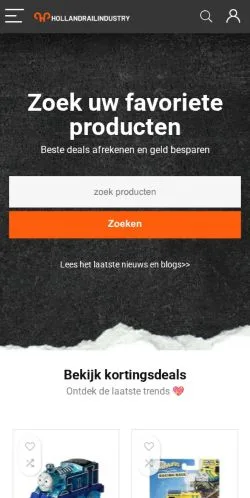 Anteprima del sito Hollandrailindustry, media di Paesi Bassi per articoli sponsorizzati