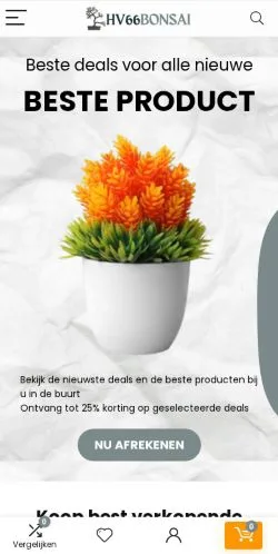 Anteprima del sito Hv66bonsai, media di Belgio per articoli sponsorizzati