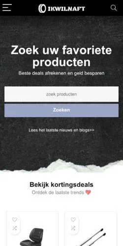Anteprima del sito Ikwilnaft, media di Belgio per articoli sponsorizzati