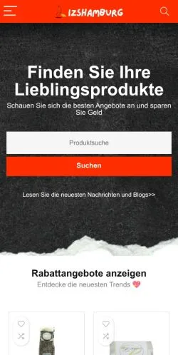 Podgląd witryny Izshamburg, medium z kraju Niemcy do artykułów sponsorowanych