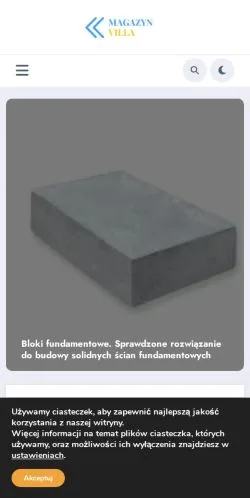 Anteprima del sito Magazyn Villa, media di Polonia per articoli sponsorizzati