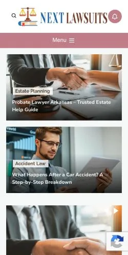 Forhåndsvisning av nettstedet Next Lawsuits, medium fra USA for sponsede artikler