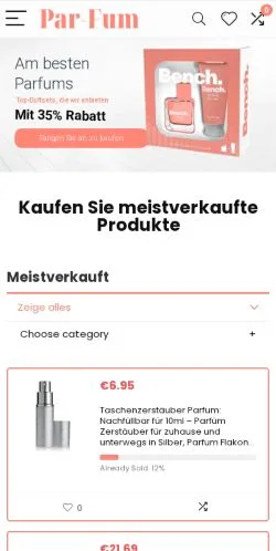 Anteprima del sito Par-Fum, media di Germania per articoli sponsorizzati