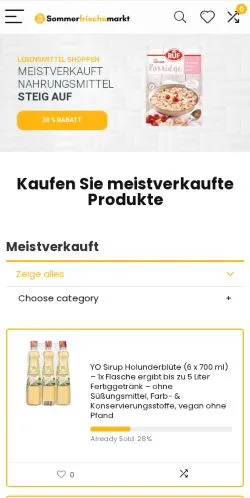 Podgląd witryny Sommerfrischemarkt, medium z kraju Niemcy do artykułów sponsorowanych