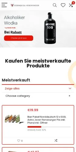 Anteprima del sito Sternquell-Vereinsmeier, media di Germania per articoli sponsorizzati