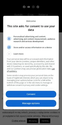 스폰서 기사용 폴란드 매체 Portal Stomatologa 사이트 미리보기