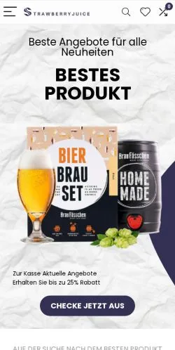 Anteprima del sito Strawberryjuice, media di Germania per articoli sponsorizzati