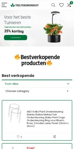Podgląd witryny Teeltdegronduit, medium z kraju Holandia do artykułów sponsorowanych
