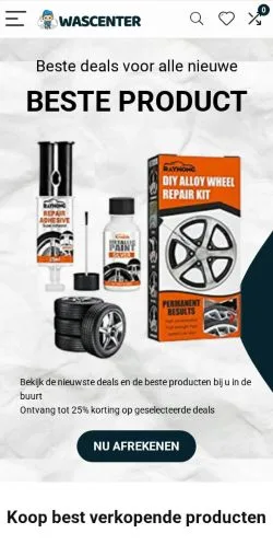 Vista previa del sitio Wascenter, medio de Bélgica para artículos patrocinados
