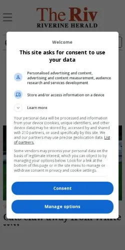 Anteprima del sito Riverine Herald, media di Australia per articoli sponsorizzati