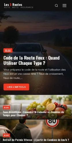 Podgląd witryny Les 3 Routes, medium z kraju Francja do artykułów sponsorowanych