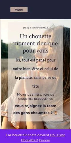 Pré-visualização do site La Chouette Planète, meio de França para artigos patrocinados