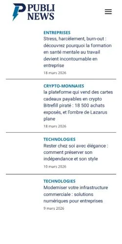 Anteprima del sito Publi Finance, media di Francia per articoli sponsorizzati