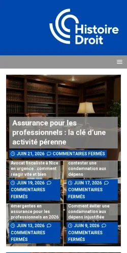 Anteprima del sito Société Histoire du Droit, media di Francia per articoli sponsorizzati