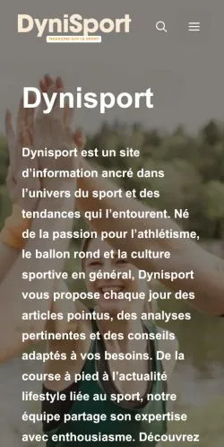 Pré-visualização do site ProSport, meio de França para artigos patrocinados