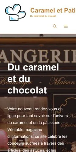 Aperçu du site Caramel et Patisserie, média de France pour articles sponsorisés