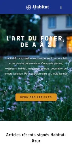 Anteprima del sito Habitat Azur, media di Francia per articoli sponsorizzati