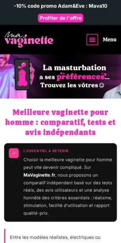 Anteprima del sito Meilleure Vaginette Pour Homme, media di Francia per articoli sponsorizzati