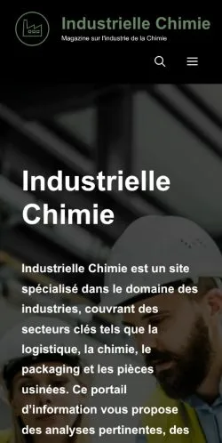 Sponsorlu makaleler için Fransa medyası Industrielle Chimie sitesinin önizlemesi