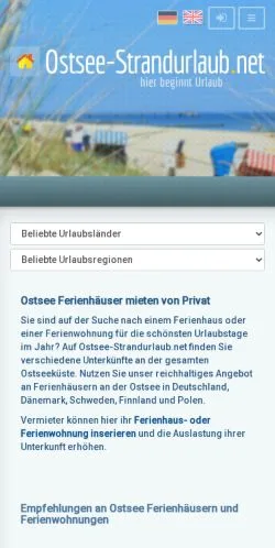 Vorschau der Website Private Baltic Sea Rentals, Medium aus Vereinigte Staaten für gesponserte Artikel