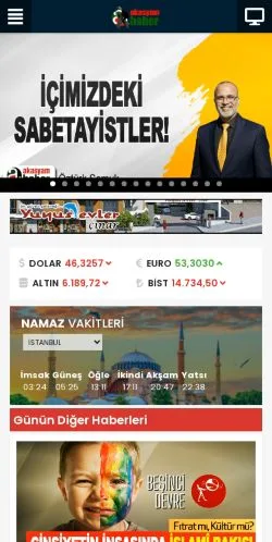 Preview of the Akasyam Haber website, a media outlet in Türkiye for sponsored articles