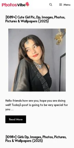 Anteprima del sito PhotosVibe, media di India per articoli sponsorizzati