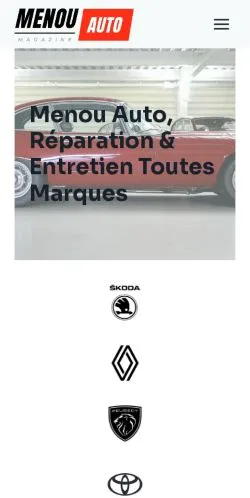 Anteprima del sito Menou Autos, media di Francia per articoli sponsorizzati