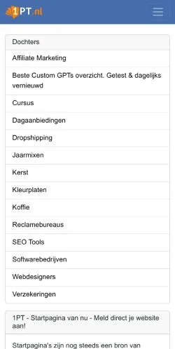 Vorschau der Website 1PT, Medium aus Niederlande für gesponserte Artikel