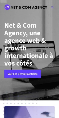 스폰서 기사용 프랑스 매체 Net & Com Agency 사이트 미리보기