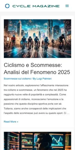 Anteprima del sito Cycle Magazine, media di Italia per articoli sponsorizzati