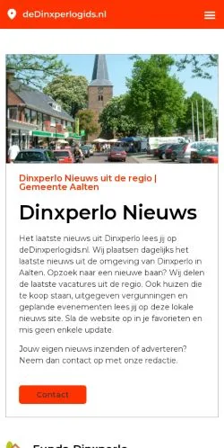스폰서 기사용 네덜란드 매체 Dinxperlo Laatste Nieuws 사이트 미리보기