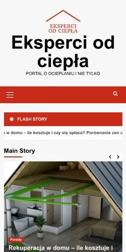 Anteprima del sito Eksperci Od Ciepła, media di Polonia per articoli sponsorizzati