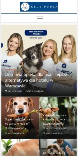 Podgląd witryny Klub Pudla, medium z kraju Polska do artykułów sponsorowanych