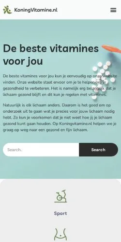 스폰서 기사용 네덜란드 매체 Koningvitamine 사이트 미리보기