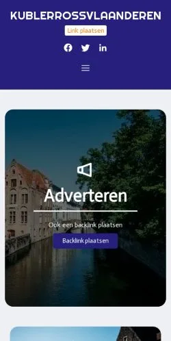 스폰서 기사용 벨기에 매체 Kublerrossvlaanderen.be 사이트 미리보기