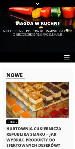 Anteprima del sito Magda w Kuchni, media di Polonia per articoli sponsorizzati