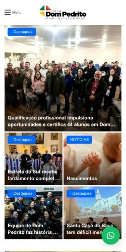 Anteprima del sito Mais Dom Pedrito, media di Brasile per articoli sponsorizzati